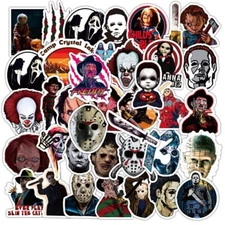10 Pcs Your Favorite Horror Movie Stickers | Chucky, Scream, Freddy, It