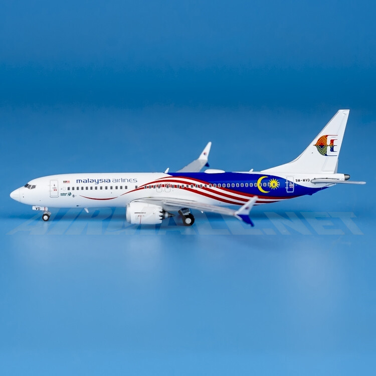 JC Wings 1:400 マレーシア航空 B737MAX8 9M-MVD JC Wings 1:400