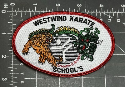 Westwind Karate Schulen Martial Kunst Dojo Tiger Dragon Logo Emblem Abzeichen