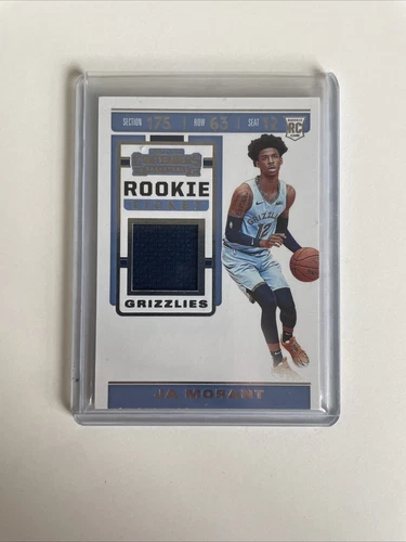Ja Morant 2019-20 Panini Contenders Rookie Ticket Relic Grizzles