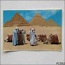 Egypt Giza Prayer near the Pyramids Postcard (P582)