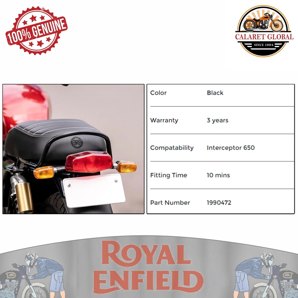 Royal Enfield deluxe touring dual black seat for interceptor 650 1990472 - Bild 3 von 4