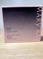 MARY KAY Compact W/ Mirror 017362 EMPTY Black Refillable Palette Discontinued
