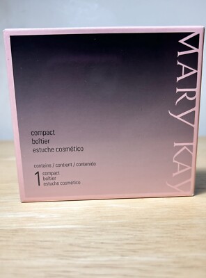 MARY KAY Compact W/ Mirror 017362 EMPTY Black Refillable Palette Discontinued