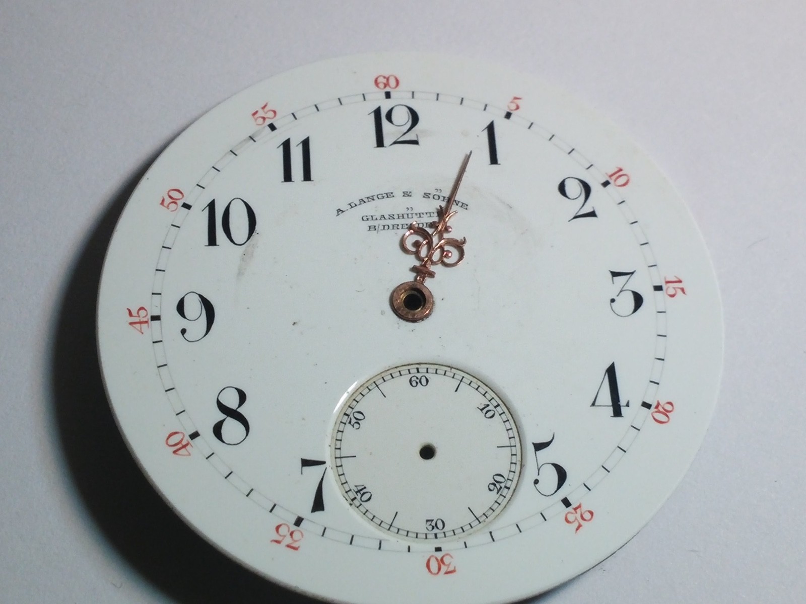 A Lange & Sohne Glashutte Dresden pocket watch movement for parts/repair, serial