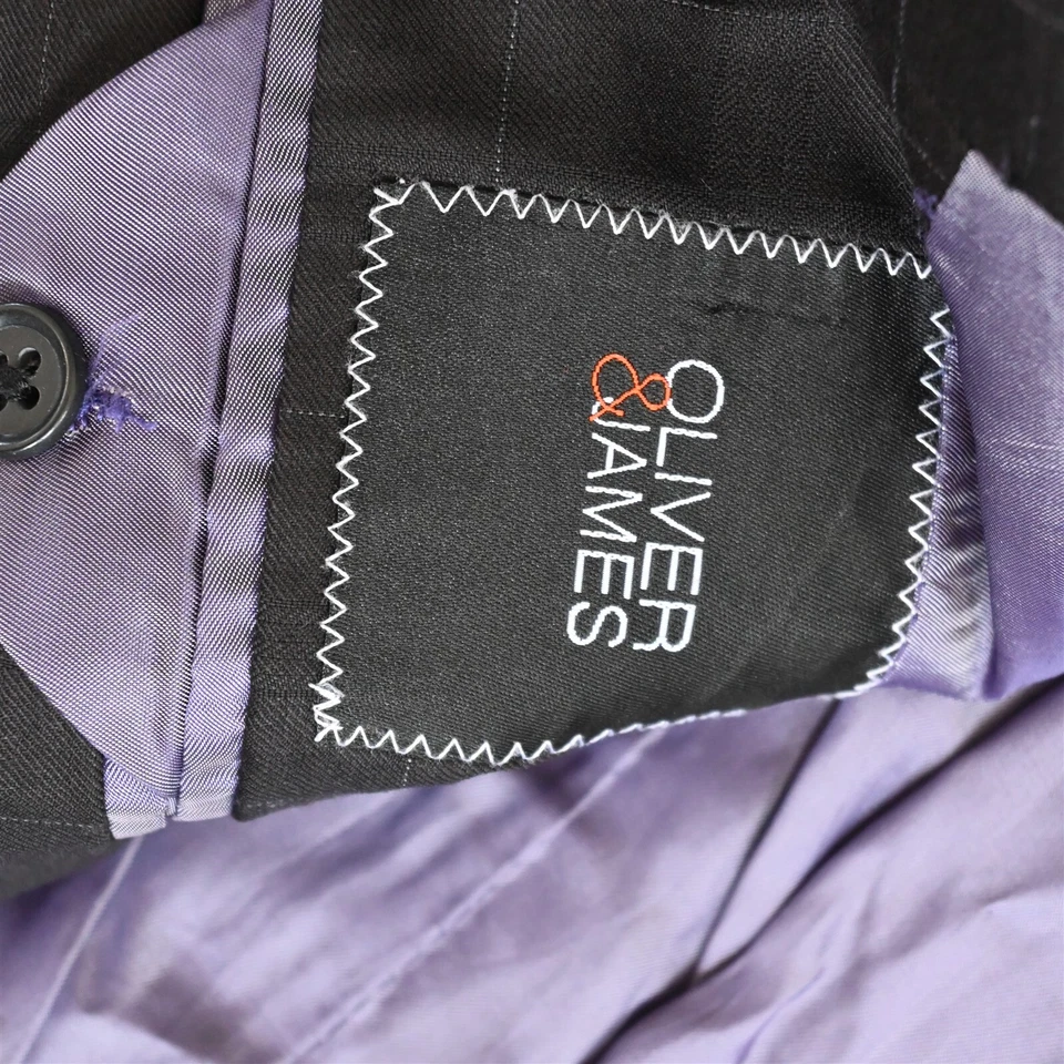 Oliver & James 44R 34x32 Marrón Ventana 100% Lana Hombres Chaqueta Pantalones Traje Foto 4 de 4