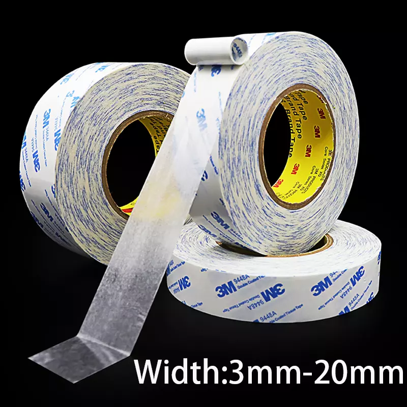 Double-Sided Tape Craft Strong Self Adhesive Thin Width 3-20mm Length 50M