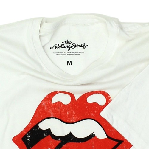 Camiseta Blanca Rolling Stones | Camiseta Para Hombre Manga Corta Cuello Redondo Lengua Logo Banda - Imagen 3 de 5