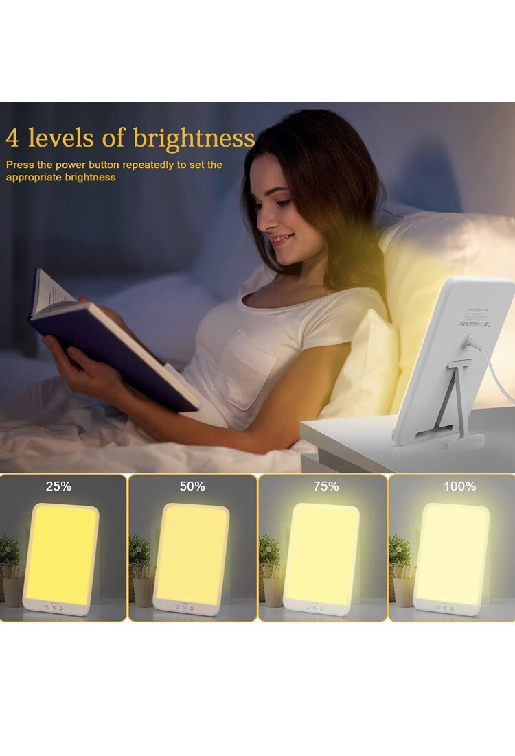 Sad LQ06 Light Therapy Lamp 10000 Lux with 2 Colours/UV Free/Auto