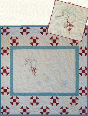 Crab Apple Hill SEW PATTERN Snowflake Angel WALL HANGING 27.5''  Meg Hawkey