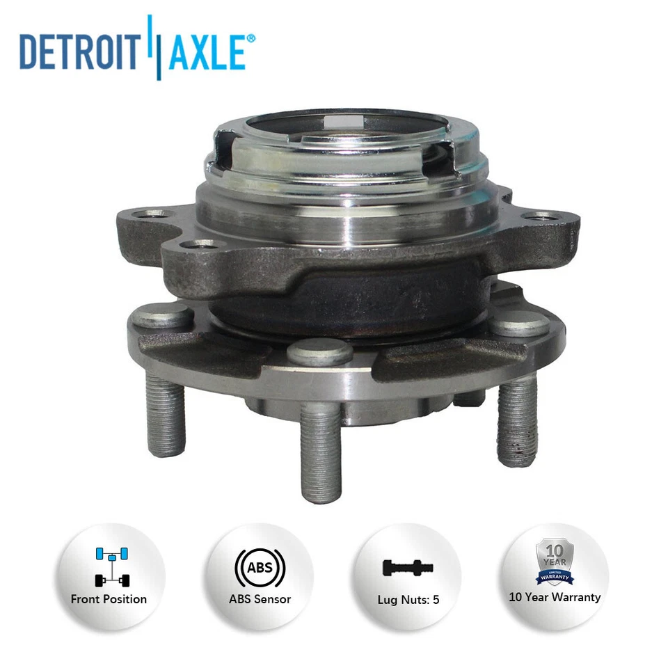 Conjunto completo de cojinete de rueda delantera y buje para Nissan Murano Quest 3,5 L Foto 4 de 4