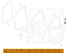 GM OEM 01-24 Acadia Limited Front Door Door Components-Door Shell Plug 15259076