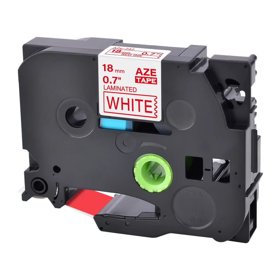 20PK Compatible con Brother PT-H110 TZ242 TZe242 Cinta Roja sobre Blanca 0.7" Etiqueta Foto 2 de 4