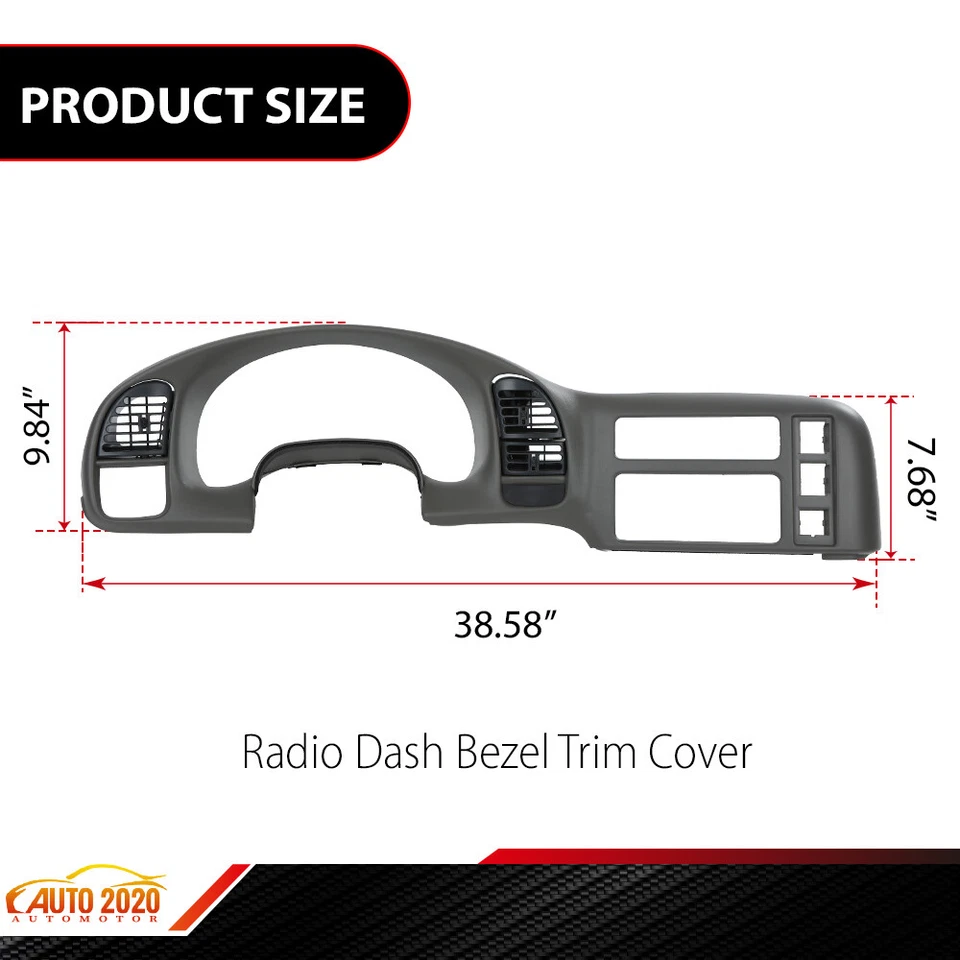 Dash Radio Cluster Trim Bezel Vent Panel Fit For 95-05 Chevy Astro GMC Sarfari Foto 3 de 4
