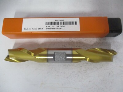 (E8050040) 5/8 x 1-1/8'' x 5/8'' x 4-1/2'' OAL 2Fl High Speed Steel Square End Mill