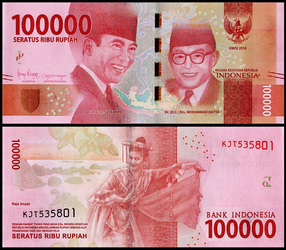 1 MILLÓN DE RUPIAS INDONESIA 10x 100.000 IDR Garantizado AUTÉNTICO Verificado 1000000 Foto 2 de 4