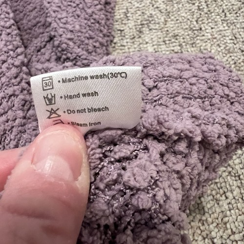 Tecrew Damen Freizeit Open Front Popcorn Lavendel Strickjacke mit Taschen Größe L - Bild 8 von 9