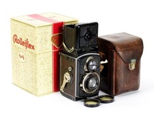 Rolleiflex Baby 4x4 1st Model Lens Carl Zeiss Tessar 3.5/6cm Boxed N145926    