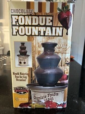Nostalgia Electrics Chocolate Fondue Fountain - Stainless Brand New In Open Box.