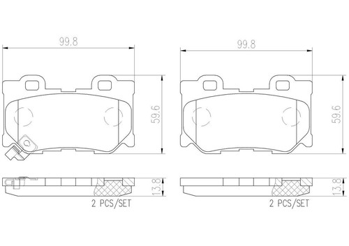 Brembo Premium NAO Ceramic OE Equivalent Pad - Bild 3 von 8