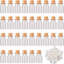 36 Pack Mini Glass Bottles w/ Cork Stoppers 5ml DIY Art Crafts Storage Container
