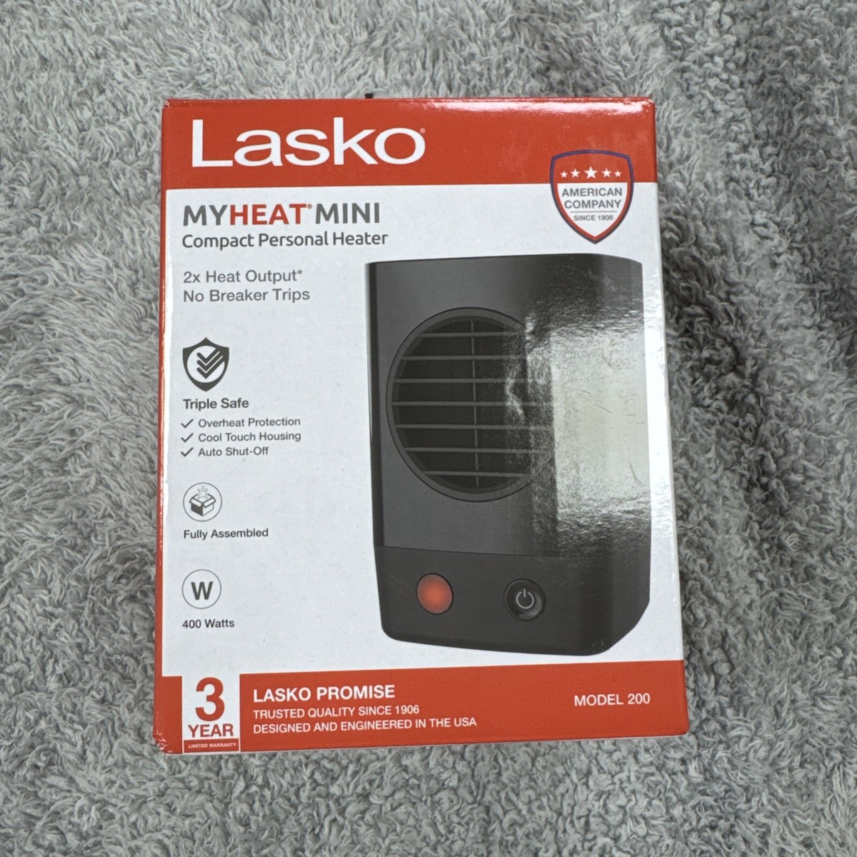 400 Watts Lasko Heater Auto Shut Off Lasko MyHeat Mini 400-Watt
