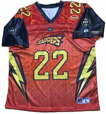 FCF Fan Controlled Football Jersey NEW Zappers Russell Athletic