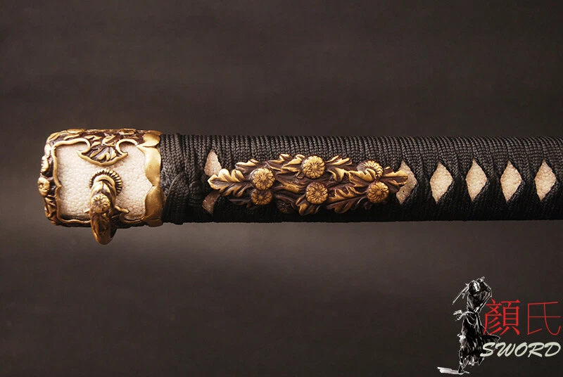 Hand Polished Japanese Tachi Samurai Sword Clay Hardened 1095 Carbon Steel Sharp - Image 4 of 4
