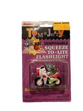 LAMPE DE POCHE VINTAGE JANEX TOM & JERRY SQUEEZE-TO-LIGHT 1989, neuve