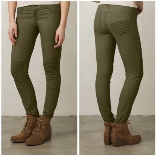 prAna Brenna Moto Skinny Pant in Olive 