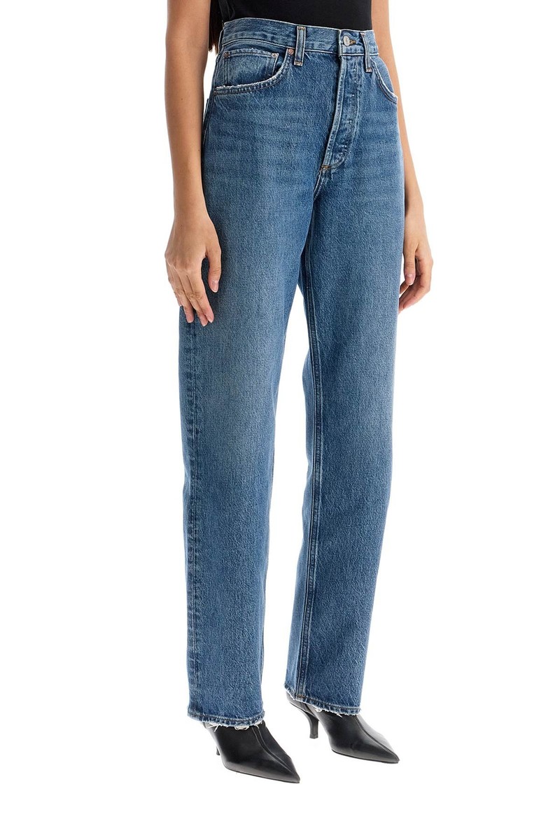 デニム・ジーパン AGOLDE Women Denim Pants A199 1535 ESS BLUE Relaxed straight Kelly jeans AGOLDE Woman Tg. 25 JEANS