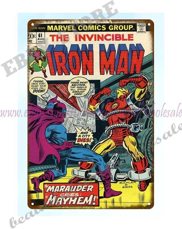 Vintage 1973 Comic Metal Tin Sign - Cute Retro Home Decor