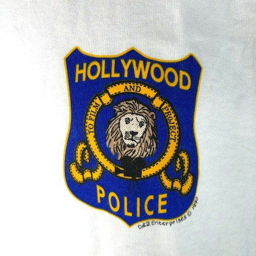 Hollywood Police To Film And Protect Vtg T-Shirt size Medium Mens 1990 Movies US - Picture 2 of 6