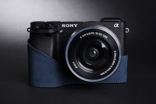 Genuine Real Leather Half Camera Case Bag Cover for Sony A6300 4 Color B OPEN - 第 27/39 張圖片