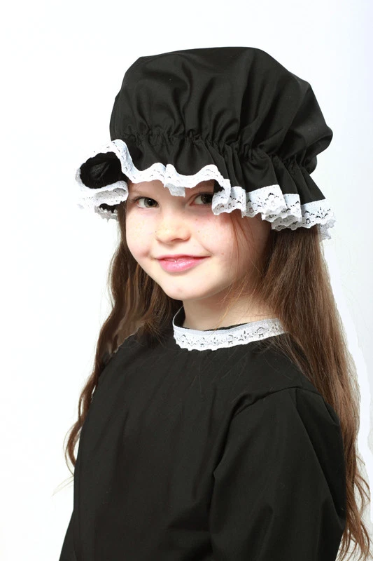 GORRA FREGONA DE ENCAJE - Victoriana - Adulto/Niño + Color a elección Hecho en el Reino Unido