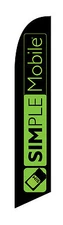 NEW CUSTOM Simple Mobile Feather Banner swooper FLAG - SIMPLEMOBILE