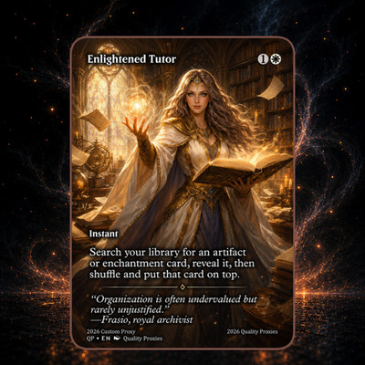 Enlightened Tutor - Custom MTG card