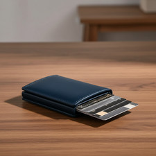 RFID Anti-Theft Slim Credit Card Holder Minimalist PU Leather Wallet Men Women