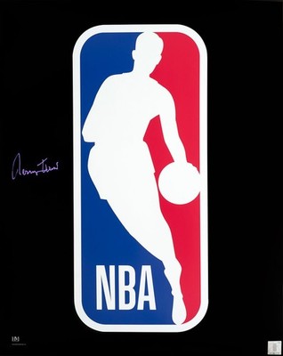Jerry West (LA LAKERS) Signed NBA Logo Image 16x20 Photo