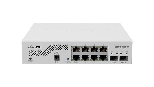Switch 8x 1000Mb/s, 2x SFP+, VLAN MikroTik CSS610-8G-2S+IN - 第 1/1 張圖片