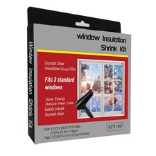Insulating Film Window Kit to Keep Cold Out Window Shrink Film Insulator Kit ...