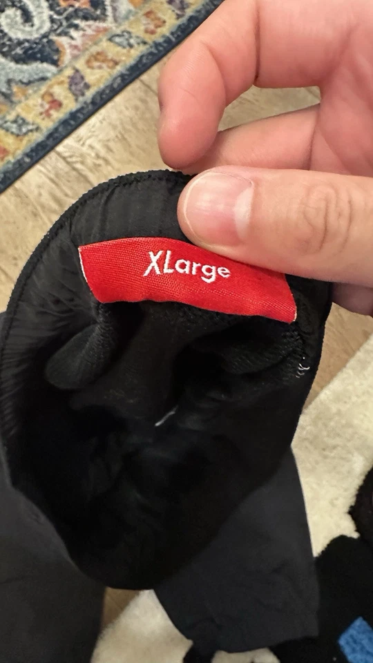 Брюки Supreme с надписью вышитые рипстоп трек черные XL - Изображение 4 из 4