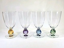 Schott-Zwiesel Conte Fine Crystal Water Goblets 6-5/8" Knobbed Stem Set Of 4