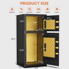 6.5 Cu ft Home Safe Box with Deposit Slot ,La...