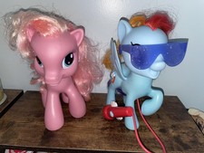 My Little Pony MLP Rainbow Dash Microphone Sings  Pinkie Pie Sparkle Hair 8  