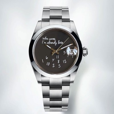 NH35 Watch For Who cares, I'm already late Sapphire NH35 Automatic Diver Watch