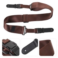 Nylon Adjustable Guitar Sling Coffee Durable Replacement Bass Guitar Strap