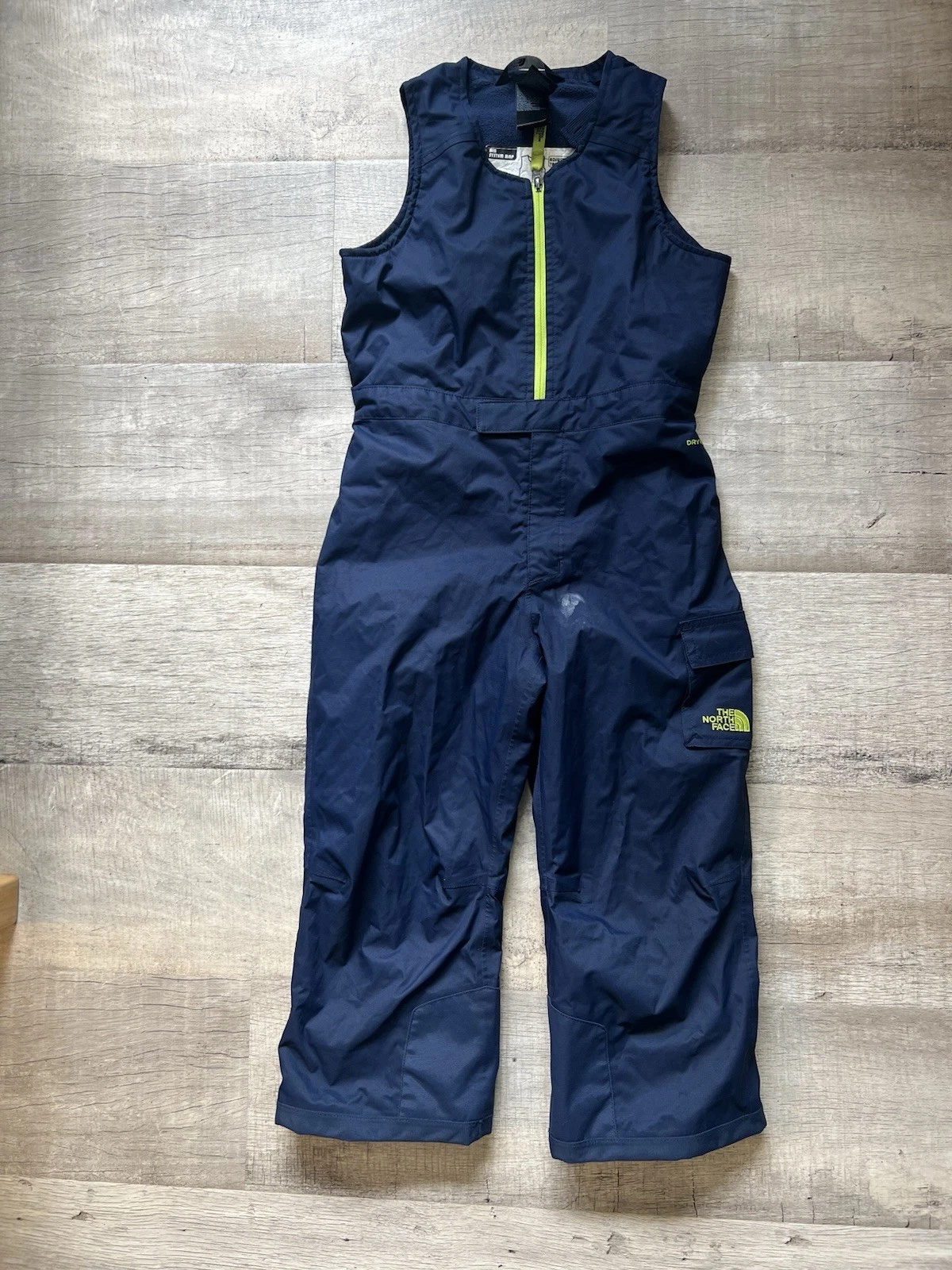 The North Face Kids Snow Bib Pants Navy Blue Insulated Adjustable Waterproof