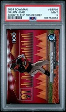 2024 Bowman Scouts Dillon Head Scouts Top 100 Red Refractor PSA 9 # /5