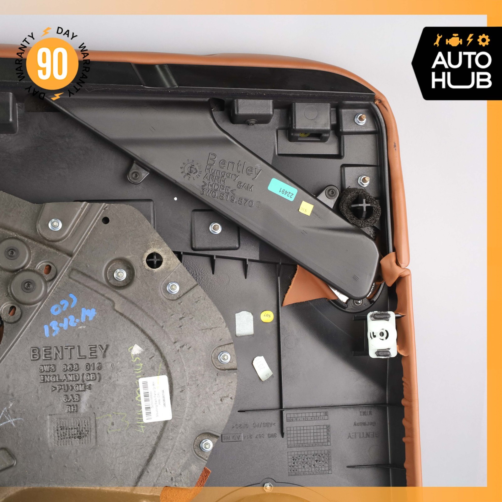 12-16 Bentley Continental GT Right Passenger Side Interior Door Panel OEM